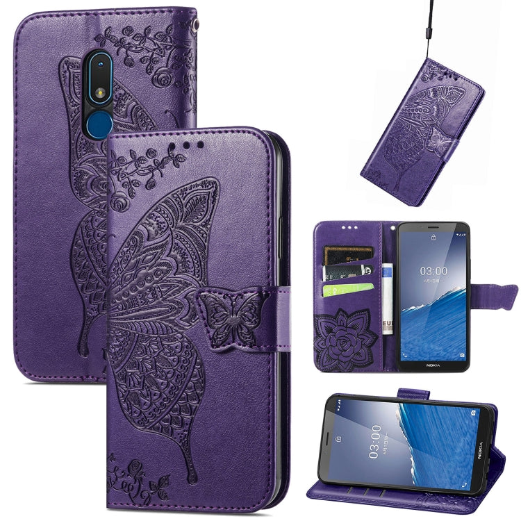Custodia per telefono in pelle goffrata farfalla amore fiore, For Motorola Moto G Stylus 5G 2023, For Nokia C3, For OnePlus Nord CE 3 Lite