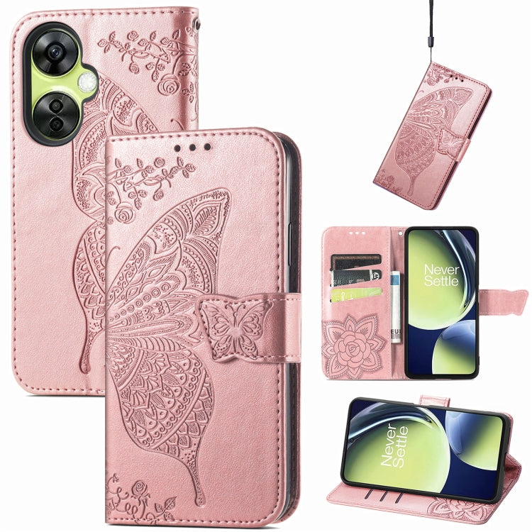 Custodia per telefono in pelle goffrata farfalla amore fiore, For Motorola Moto G Stylus 5G 2023, For Nokia C3, For OnePlus Nord CE 3 Lite