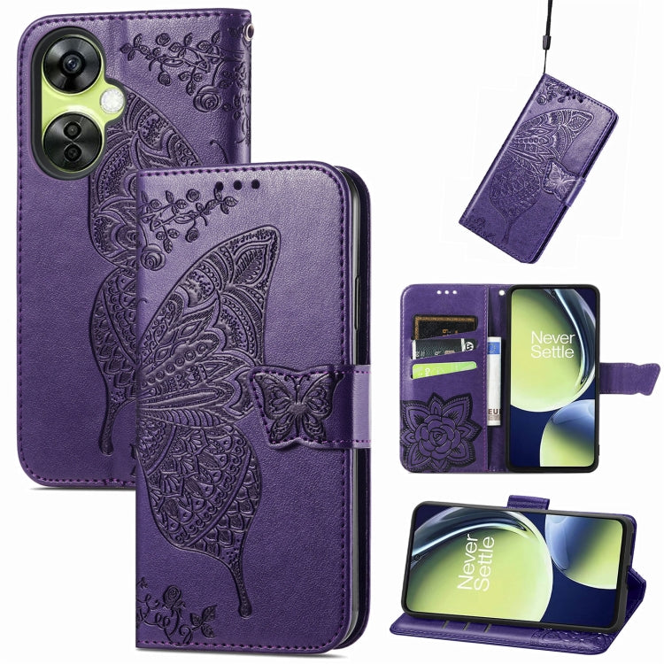 Custodia per telefono in pelle goffrata farfalla amore fiore, For Motorola Moto G Stylus 5G 2023, For Nokia C3, For OnePlus Nord CE 3 Lite