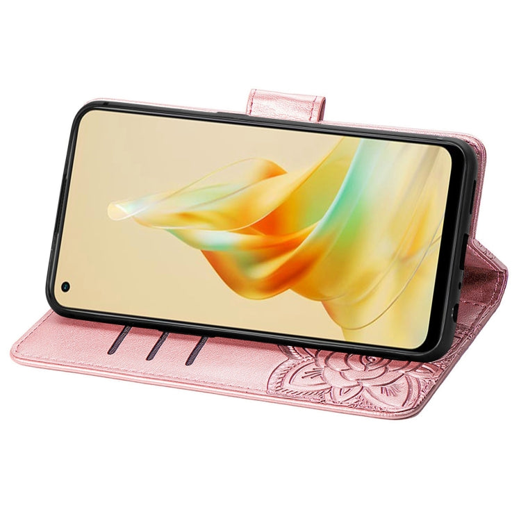 Custodia per telefono in pelle goffrata farfalla amore fiore, For OPPO Reno8 T 4G, For Honor 9C