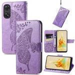 Custodia per telefono in pelle goffrata farfalla amore fiore, For OPPO Reno8 T 4G, For Honor 9C