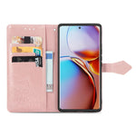 Custodia per telefono in pelle goffrata fiore mandala, For Motorola Moto X40, For OnePlus Nord CE 3 Lite, For OPPO Find X6 Pro, For OPPO Find X6