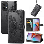 Custodia per telefono in pelle goffrata fiore mandala, For Motorola Moto X40, For OnePlus Nord CE 3 Lite, For OPPO Find X6 Pro, For OPPO Find X6