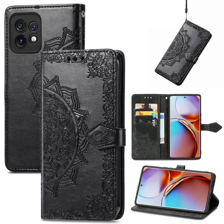 Custodia per telefono in pelle goffrata fiore mandala, For Motorola Moto X40, For OnePlus Nord CE 3 Lite, For OPPO Find X6 Pro, For OPPO Find X6