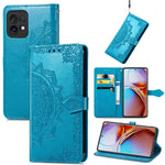 Custodia per telefono in pelle goffrata fiore mandala, For Motorola Moto X40, For OnePlus Nord CE 3 Lite, For OPPO Find X6 Pro, For OPPO Find X6