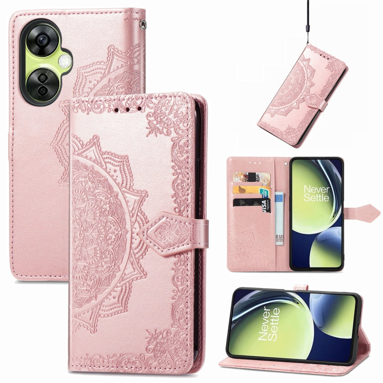 Custodia per telefono in pelle goffrata fiore mandala, For Motorola Moto X40, For OnePlus Nord CE 3 Lite, For OPPO Find X6 Pro, For OPPO Find X6