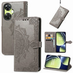 Custodia per telefono in pelle goffrata fiore mandala, For Motorola Moto X40, For OnePlus Nord CE 3 Lite, For OPPO Find X6 Pro, For OPPO Find X6