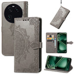 Custodia per telefono in pelle goffrata fiore mandala, For Motorola Moto X40, For OnePlus Nord CE 3 Lite, For OPPO Find X6 Pro, For OPPO Find X6