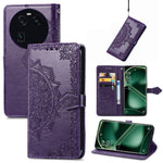 Custodia per telefono in pelle goffrata fiore mandala, For Motorola Moto X40, For OnePlus Nord CE 3 Lite, For OPPO Find X6 Pro, For OPPO Find X6
