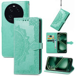 Custodia per telefono in pelle goffrata fiore mandala, For Motorola Moto X40, For OnePlus Nord CE 3 Lite, For OPPO Find X6 Pro, For OPPO Find X6