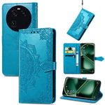 Custodia per telefono in pelle goffrata fiore mandala, For Motorola Moto X40, For OnePlus Nord CE 3 Lite, For OPPO Find X6 Pro, For OPPO Find X6