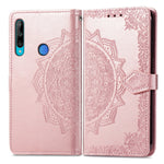 Custodia per telefono in pelle goffrata fiore mandala, For Honor 9C