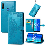 Custodia per telefono in pelle goffrata fiore mandala, For Honor 9C