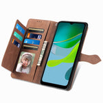 Custodia per telefono in pelle con cerniera fiore in rilievo, For Motorola Moto E13, For Motorola Moto G23, For OnePlus Nord CE 3 Lite, For OPPO Find X6 Pro
