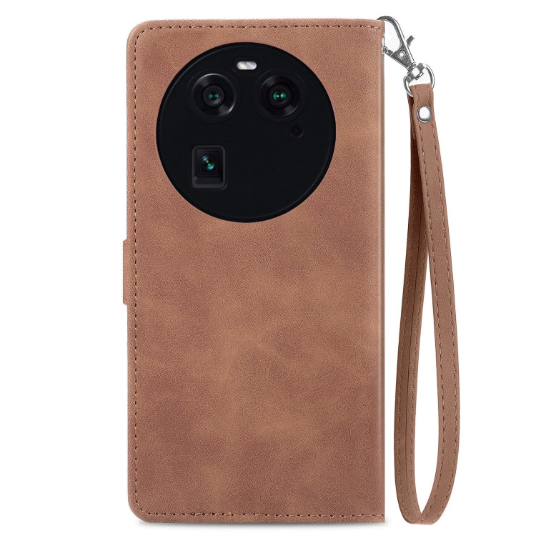 Custodia per telefono in pelle con cerniera fiore in rilievo, For OPPO Find X6, For Redmi Note 12 Pro 4G Global, For Redmi Note 12 4G Global, For Redmi Note 12 Turbo