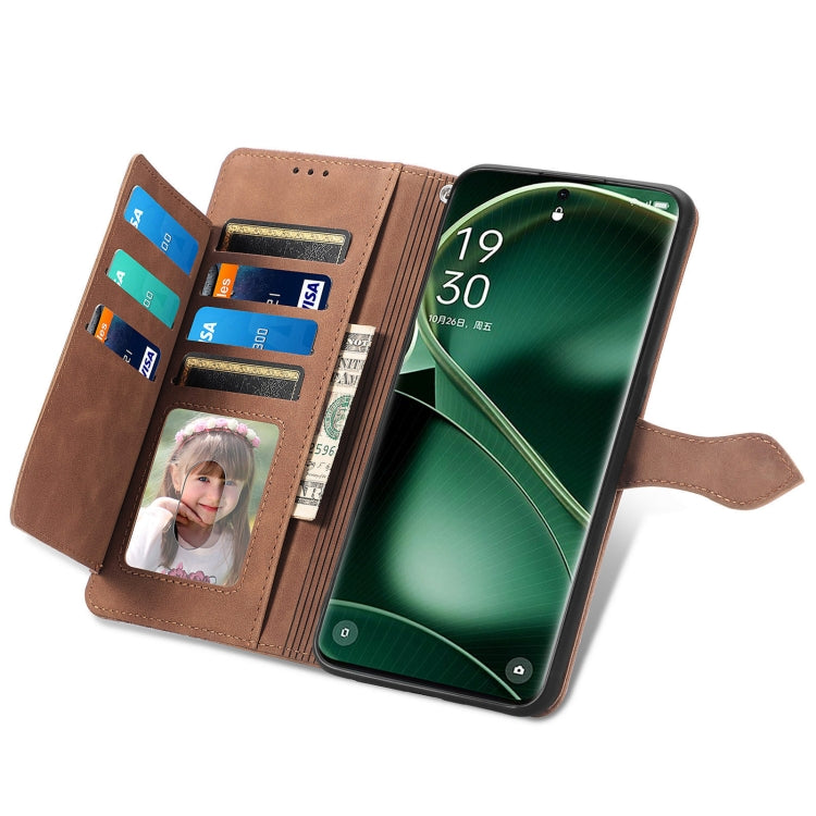 Custodia per telefono in pelle con cerniera fiore in rilievo, For OPPO Find X6, For Redmi Note 12 Pro 4G Global, For Redmi Note 12 4G Global, For Redmi Note 12 Turbo