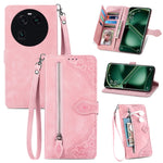 Custodia per telefono in pelle con cerniera fiore in rilievo, For OPPO Find X6, For Redmi Note 12 Pro 4G Global, For Redmi Note 12 4G Global, For Redmi Note 12 Turbo