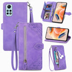 Custodia per telefono in pelle con cerniera fiore in rilievo, For OPPO Find X6, For Redmi Note 12 Pro 4G Global, For Redmi Note 12 4G Global, For Redmi Note 12 Turbo