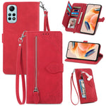 Custodia per telefono in pelle con cerniera fiore in rilievo, For OPPO Find X6, For Redmi Note 12 Pro 4G Global, For Redmi Note 12 4G Global, For Redmi Note 12 Turbo