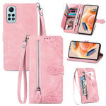 Custodia per telefono in pelle con cerniera fiore in rilievo, For OPPO Find X6, For Redmi Note 12 Pro 4G Global, For Redmi Note 12 4G Global, For Redmi Note 12 Turbo