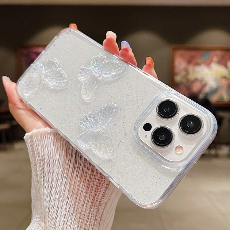 Custodia per cellulare in TPU con farfalle in cristallo trasparente, For iPhone XS Max, For iPhone 7 Plus / 8 Plus