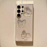Custodia per cellulare in TPU con farfalle in cristallo trasparente, For Samsung Galaxy S10, For Samsung Galaxy S10+, For Samsung Galaxy S20, For Samsung Galaxy S20+, For Samsung Galaxy S20 Ultra, For Samsung Galaxy Note10, For Samsung Galaxy Note10+  ...
