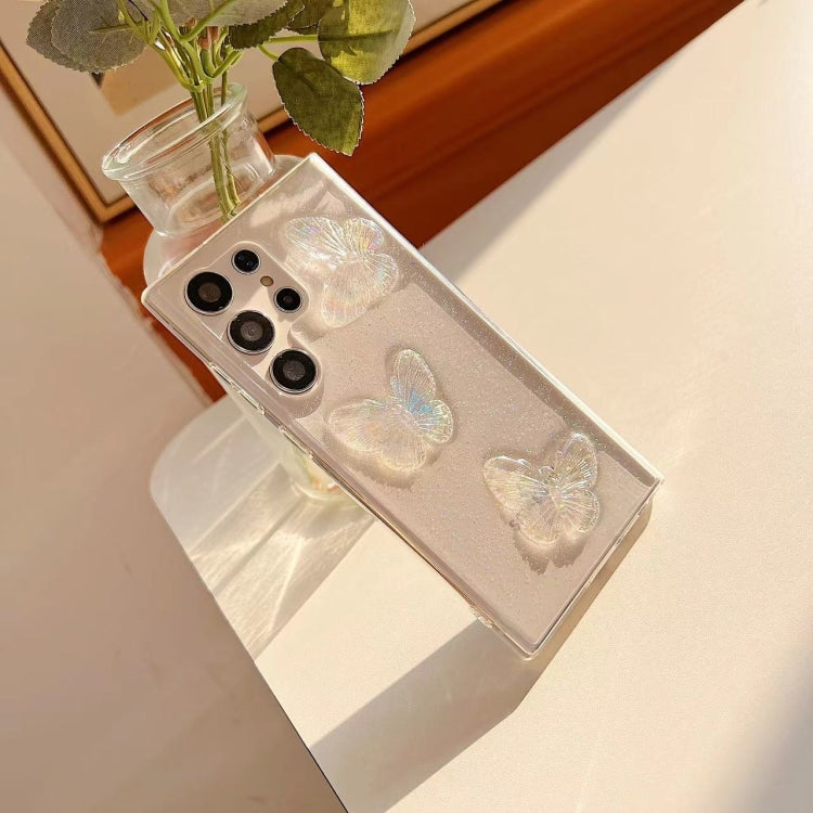 Custodia per cellulare in TPU con farfalle in cristallo trasparente, For Samsung Galaxy S10, For Samsung Galaxy S10+, For Samsung Galaxy S20, For Samsung Galaxy S20+, For Samsung Galaxy S20 Ultra, For Samsung Galaxy Note10, For Samsung Galaxy Note10+  ...