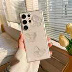 Custodia per cellulare in TPU con farfalle in cristallo trasparente, For Samsung Galaxy S10, For Samsung Galaxy S10+, For Samsung Galaxy S20, For Samsung Galaxy S20+, For Samsung Galaxy S20 Ultra, For Samsung Galaxy Note10, For Samsung Galaxy Note10+  ...