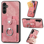 Retro cassa del telefono del raccoglitore della carta dell'anello di pelle-tatto, For Samsung Galaxy A14 5G, For Samsung Galaxy A22 4G, For Samsung Galaxy A22 5G, For Samsung Galaxy A30
