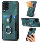 Retro cassa del telefono del raccoglitore della carta dell'anello di pelle-tatto, For Samsung Galaxy A14 5G, For Samsung Galaxy A22 4G, For Samsung Galaxy A22 5G, For Samsung Galaxy A30