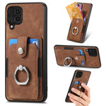 Retro cassa del telefono del raccoglitore della carta dell'anello di pelle-tatto, For Samsung Galaxy A14 5G, For Samsung Galaxy A22 4G, For Samsung Galaxy A22 5G, For Samsung Galaxy A30
