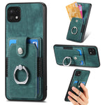 Retro cassa del telefono del raccoglitore della carta dell'anello di pelle-tatto, For Samsung Galaxy A14 5G, For Samsung Galaxy A22 4G, For Samsung Galaxy A22 5G, For Samsung Galaxy A30