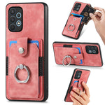 Retro cassa del telefono del raccoglitore della carta dell'anello di pelle-tatto, For Samsung Galaxy A32 4G, For Samsung Galaxy A32 5G, For Samsung Galaxy A33 5G, For Samsung Galaxy A50