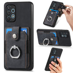 Retro cassa del telefono del raccoglitore della carta dell'anello di pelle-tatto, For Samsung Galaxy A32 4G, For Samsung Galaxy A32 5G, For Samsung Galaxy A33 5G, For Samsung Galaxy A50