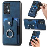 Retro cassa del telefono del raccoglitore della carta dell'anello di pelle-tatto, For Samsung Galaxy A32 4G, For Samsung Galaxy A32 5G, For Samsung Galaxy A33 5G, For Samsung Galaxy A50