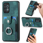 Retro cassa del telefono del raccoglitore della carta dell'anello di pelle-tatto, For Samsung Galaxy A32 4G, For Samsung Galaxy A32 5G, For Samsung Galaxy A33 5G, For Samsung Galaxy A50