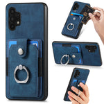 Retro cassa del telefono del raccoglitore della carta dell'anello di pelle-tatto, For Samsung Galaxy A32 4G, For Samsung Galaxy A32 5G, For Samsung Galaxy A33 5G, For Samsung Galaxy A50