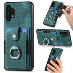 Retro cassa del telefono del raccoglitore della carta dell'anello di pelle-tatto, For Samsung Galaxy A32 4G, For Samsung Galaxy A32 5G, For Samsung Galaxy A33 5G, For Samsung Galaxy A50