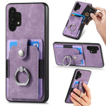 Retro cassa del telefono del raccoglitore della carta dell'anello di pelle-tatto, For Samsung Galaxy A32 4G, For Samsung Galaxy A32 5G, For Samsung Galaxy A33 5G, For Samsung Galaxy A50