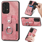 Retro cassa del telefono del raccoglitore della carta dell'anello di pelle-tatto, For Samsung Galaxy A32 4G, For Samsung Galaxy A32 5G, For Samsung Galaxy A33 5G, For Samsung Galaxy A50