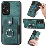 Retro cassa del telefono del raccoglitore della carta dell'anello di pelle-tatto, For Samsung Galaxy A32 4G, For Samsung Galaxy A32 5G, For Samsung Galaxy A33 5G, For Samsung Galaxy A50