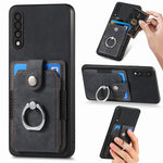 Retro cassa del telefono del raccoglitore della carta dell'anello di pelle-tatto, For Samsung Galaxy A32 4G, For Samsung Galaxy A32 5G, For Samsung Galaxy A33 5G, For Samsung Galaxy A50
