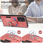 Retro cassa del telefono del raccoglitore della carta dell'anello di pelle-tatto, For Samsung Galaxy A53 5G, For Samsung Galaxy A70 / A70s, For Samsung Galaxy A71, For Samsung Galaxy Note20