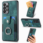 Retro cassa del telefono del raccoglitore della carta dell'anello di pelle-tatto, For Samsung Galaxy A53 5G, For Samsung Galaxy A70 / A70s, For Samsung Galaxy A71, For Samsung Galaxy Note20