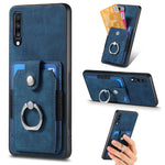 Retro cassa del telefono del raccoglitore della carta dell'anello di pelle-tatto, For Samsung Galaxy A53 5G, For Samsung Galaxy A70 / A70s, For Samsung Galaxy A71, For Samsung Galaxy Note20