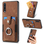 Retro cassa del telefono del raccoglitore della carta dell'anello di pelle-tatto, For Samsung Galaxy A53 5G, For Samsung Galaxy A70 / A70s, For Samsung Galaxy A71, For Samsung Galaxy Note20