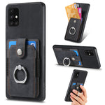 Retro cassa del telefono del raccoglitore della carta dell'anello di pelle-tatto, For Samsung Galaxy A53 5G, For Samsung Galaxy A70 / A70s, For Samsung Galaxy A71, For Samsung Galaxy Note20