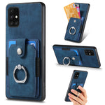 Retro cassa del telefono del raccoglitore della carta dell'anello di pelle-tatto, For Samsung Galaxy A53 5G, For Samsung Galaxy A70 / A70s, For Samsung Galaxy A71, For Samsung Galaxy Note20