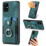 Retro cassa del telefono del raccoglitore della carta dell'anello di pelle-tatto, For Samsung Galaxy A53 5G, For Samsung Galaxy A70 / A70s, For Samsung Galaxy A71, For Samsung Galaxy Note20