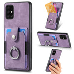 Retro cassa del telefono del raccoglitore della carta dell'anello di pelle-tatto, For Samsung Galaxy A53 5G, For Samsung Galaxy A70 / A70s, For Samsung Galaxy A71, For Samsung Galaxy Note20